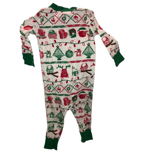 hanna andersson STAR WARS CHRISTMAS red green trees one piece Xmas in July - Picture 5 of 6